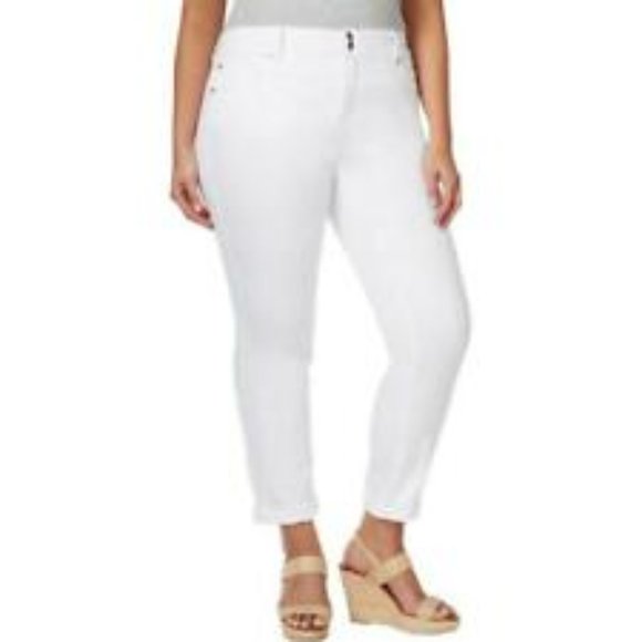INC Women Plus Slim Tech Fit Tummy Control Boyfriend Jeans Size 24W NWT! - Picture 1 of 4